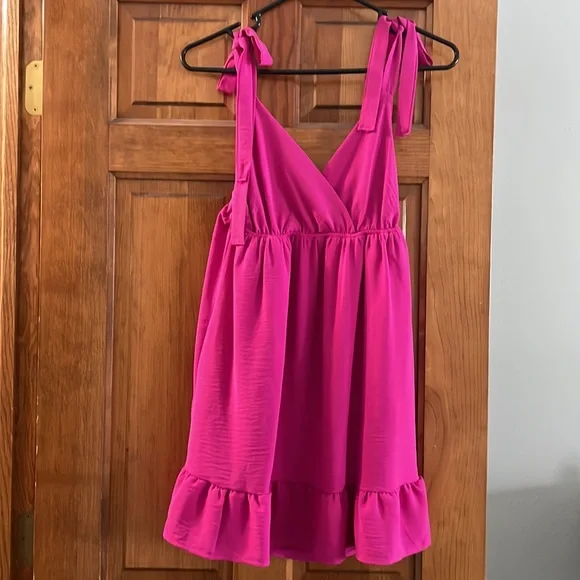 Blue Blush Dresses | Blue Blush Boutique Tie Mini Dress | Color: Pink | Size: M | Amsanfelippo63's Closet